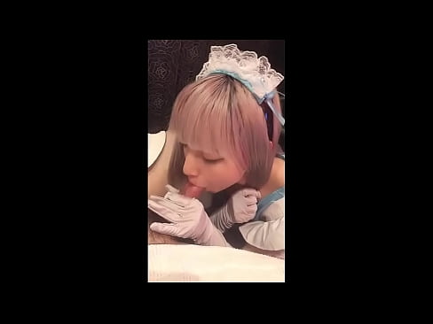❤️ جاپاني بت [ميوڪا]، فرينچ نوڪر جو لباس، حصو 1، بلو جاب ۽ لوشن سان جرڪ آف معياري فحش